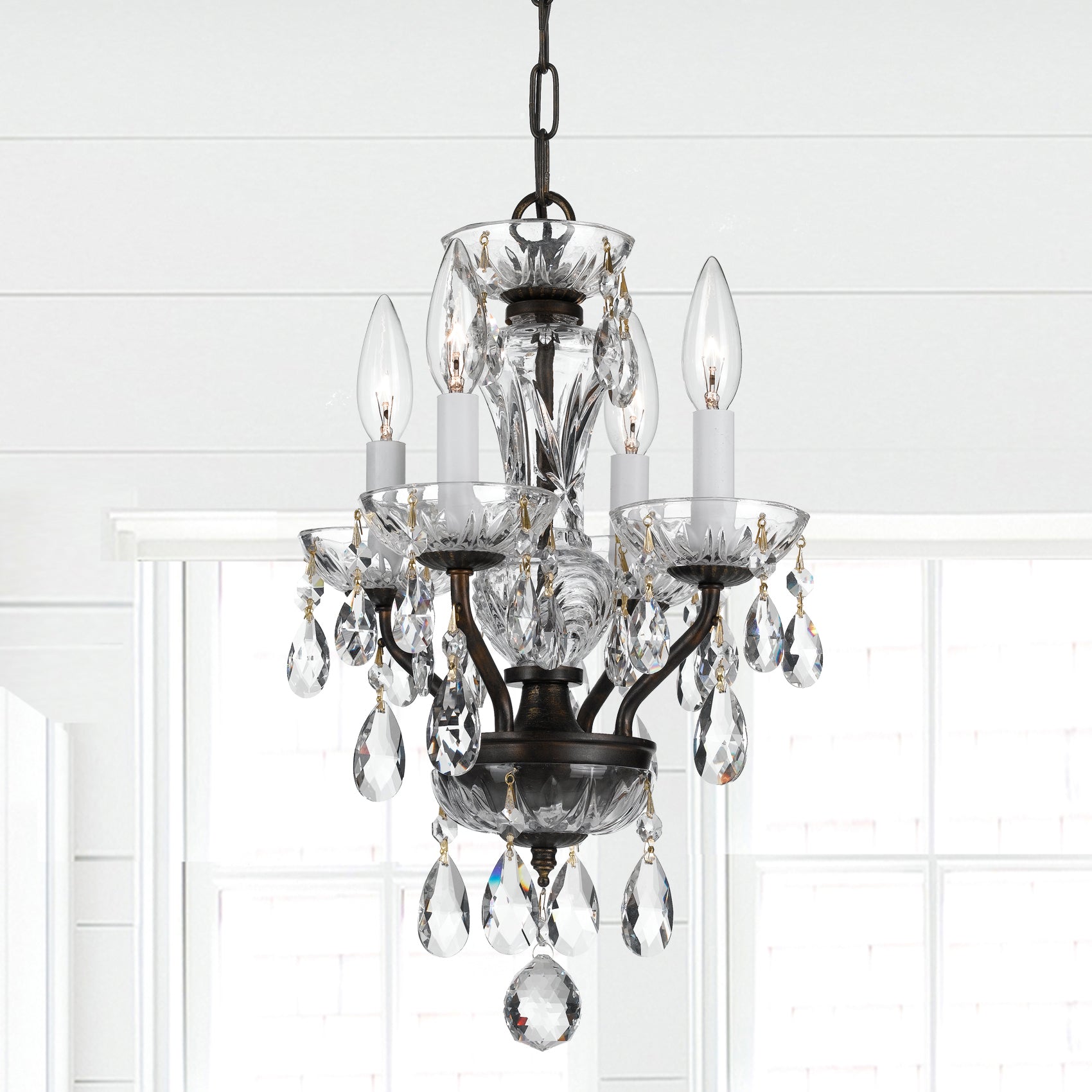 Crystorama Traditional Crystal 5534 4-Light Mini Chandelier