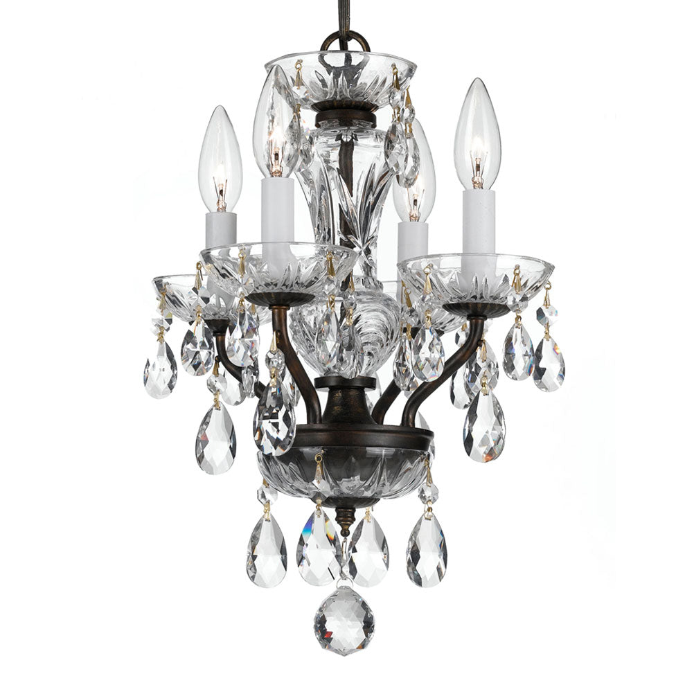 Crystorama Traditional Crystal 5534 4-Light Mini Chandelier