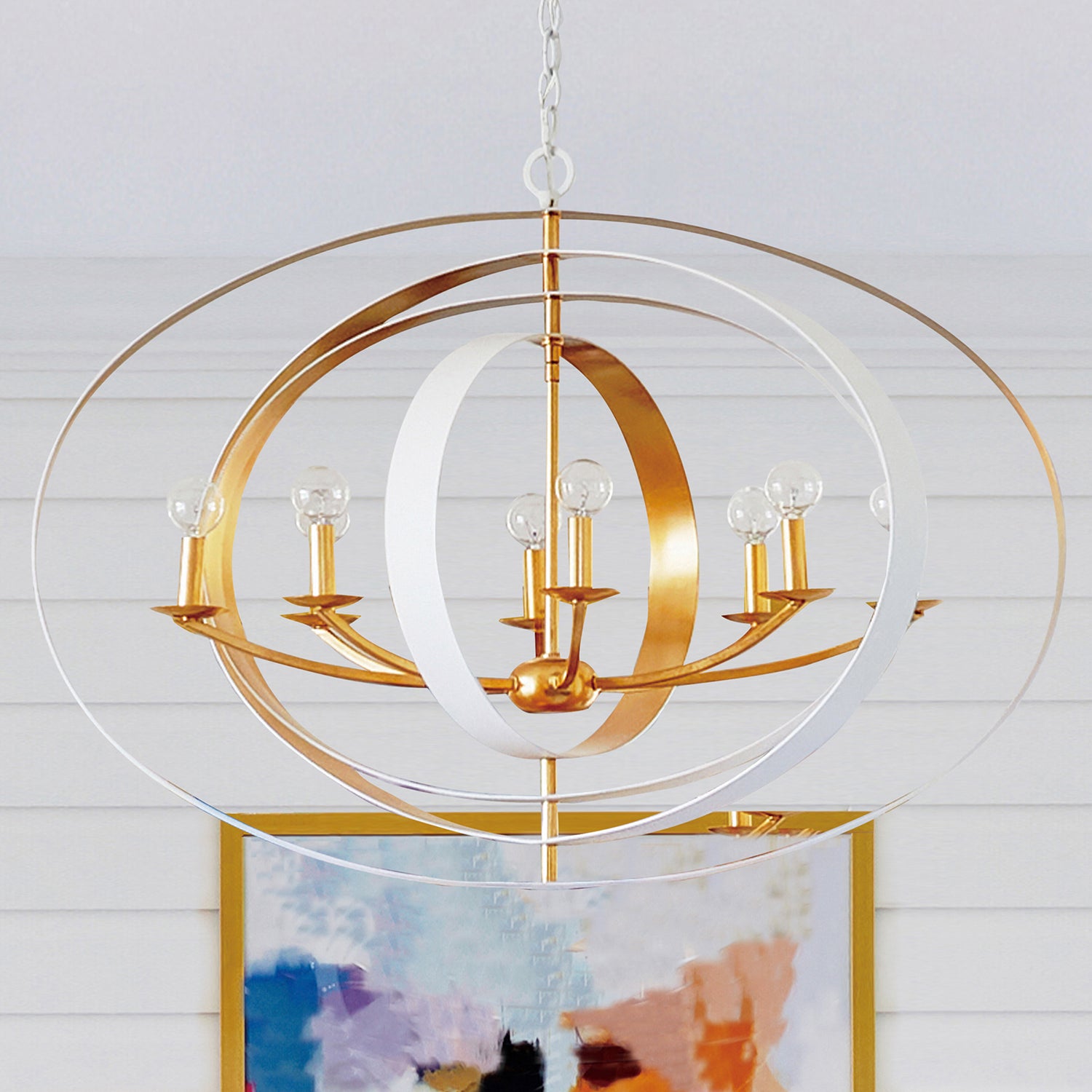 Crystorama Luna 8-Light Oval Chandelier