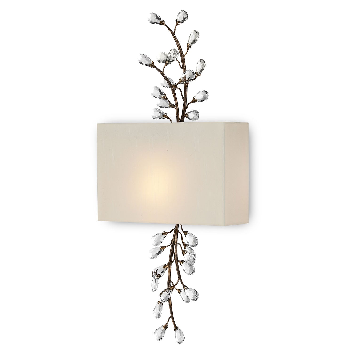 Currey & Co Crystal Bud Tall Wall Sconce