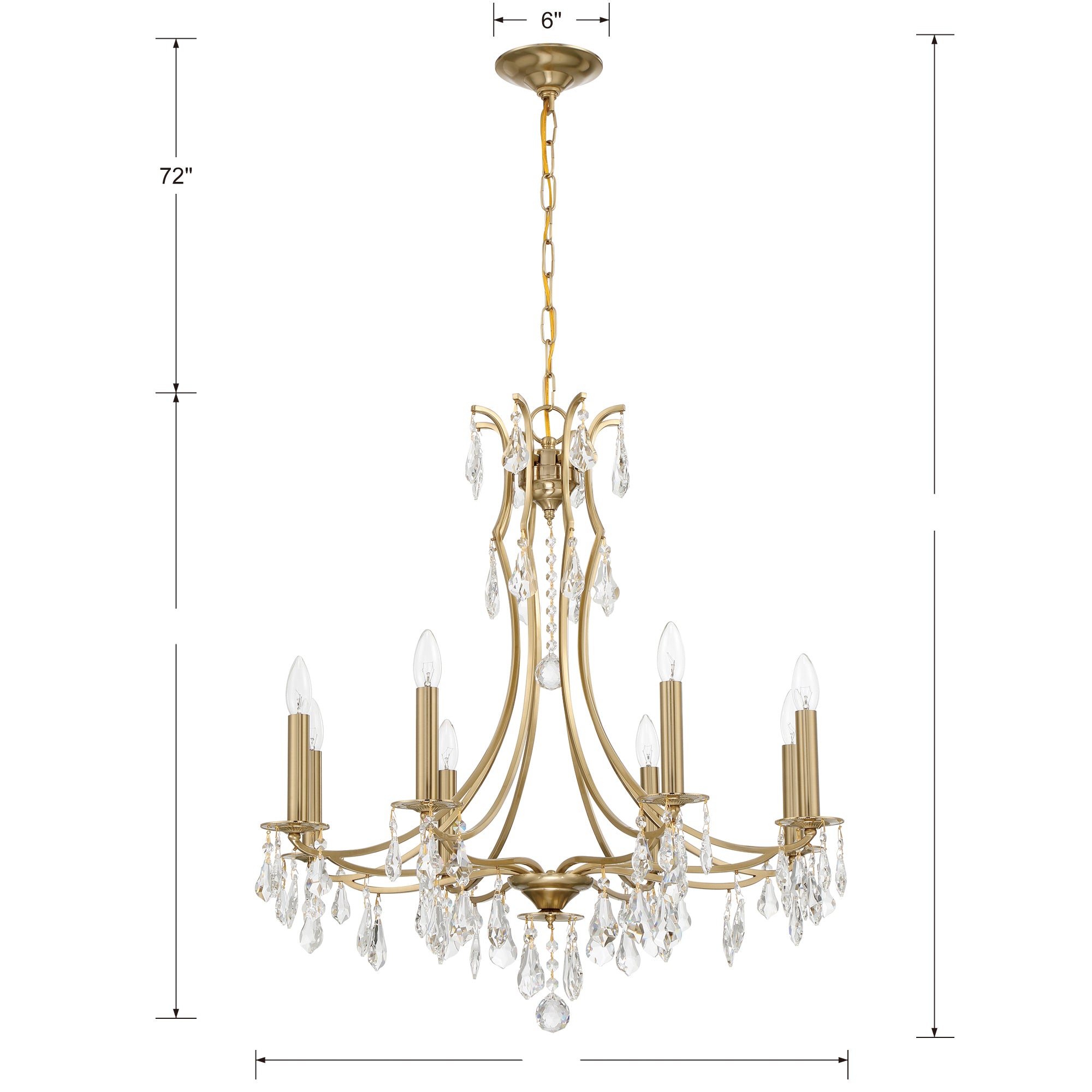 Crystorama Cedar 8-Light Chandelier