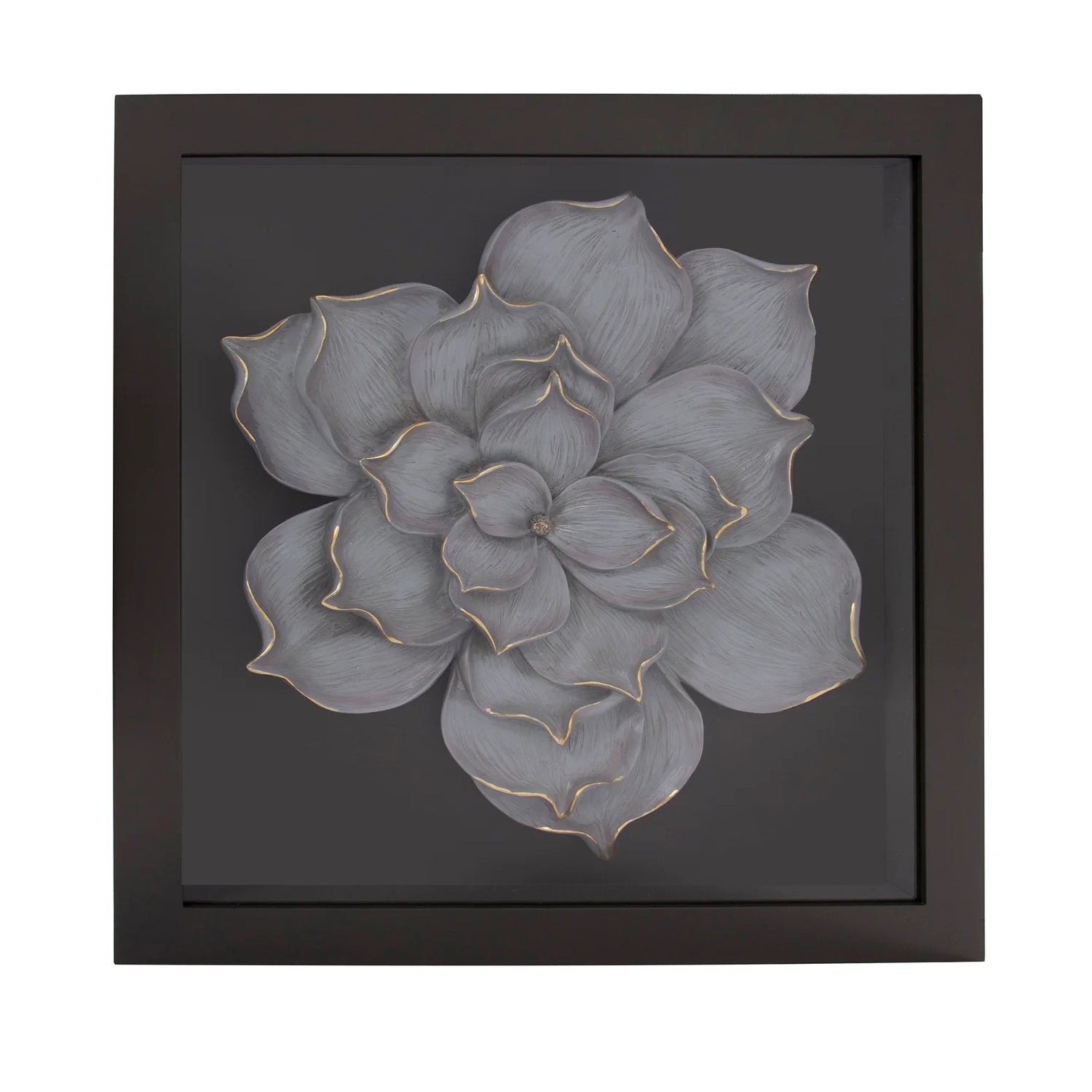 Flower Magnolia Wood Framed Wall Art