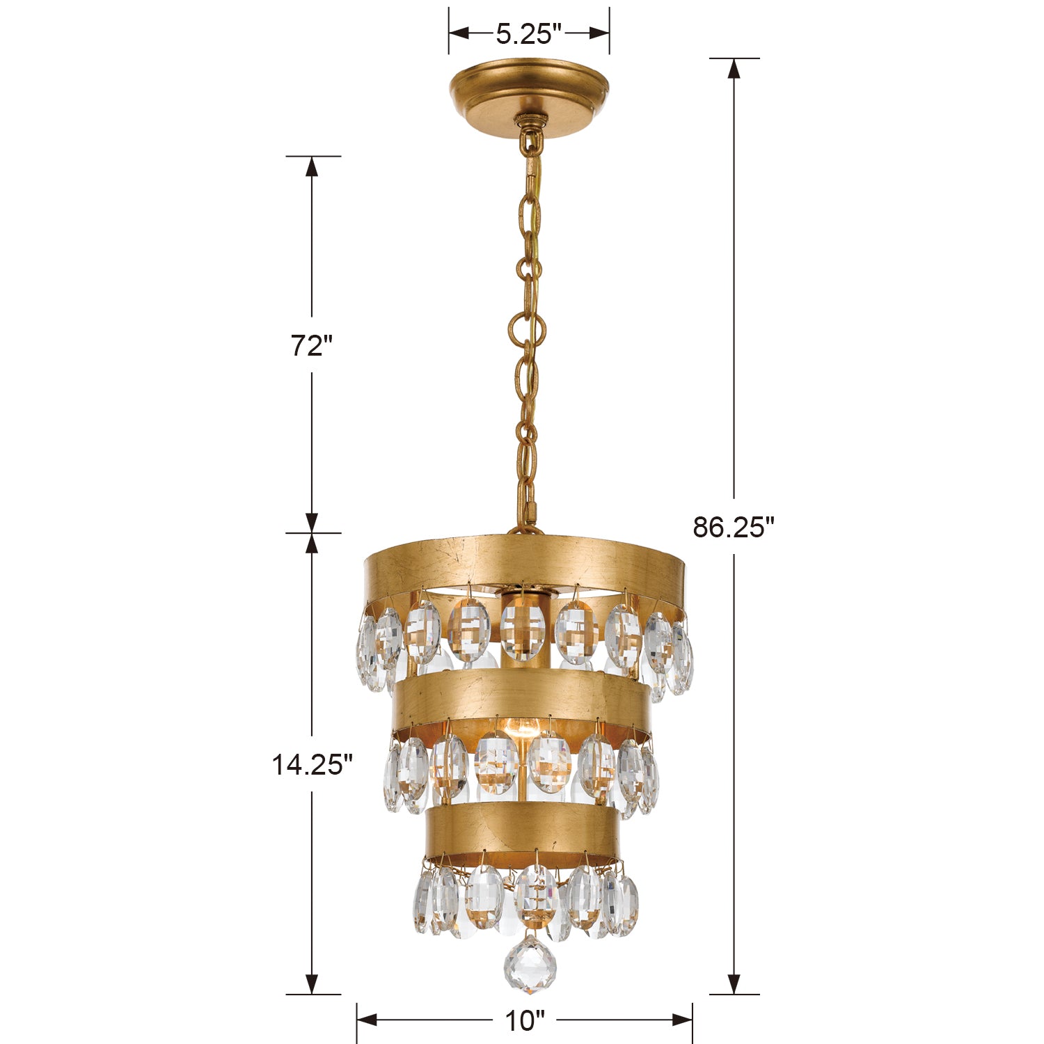 Crystorama Perla Mini Chandelier