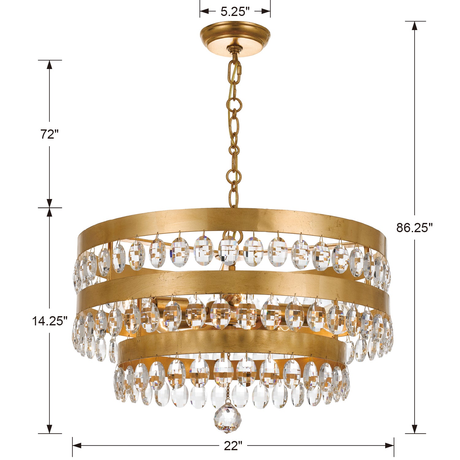 Crystorama Perla 5-Light Chandelier
