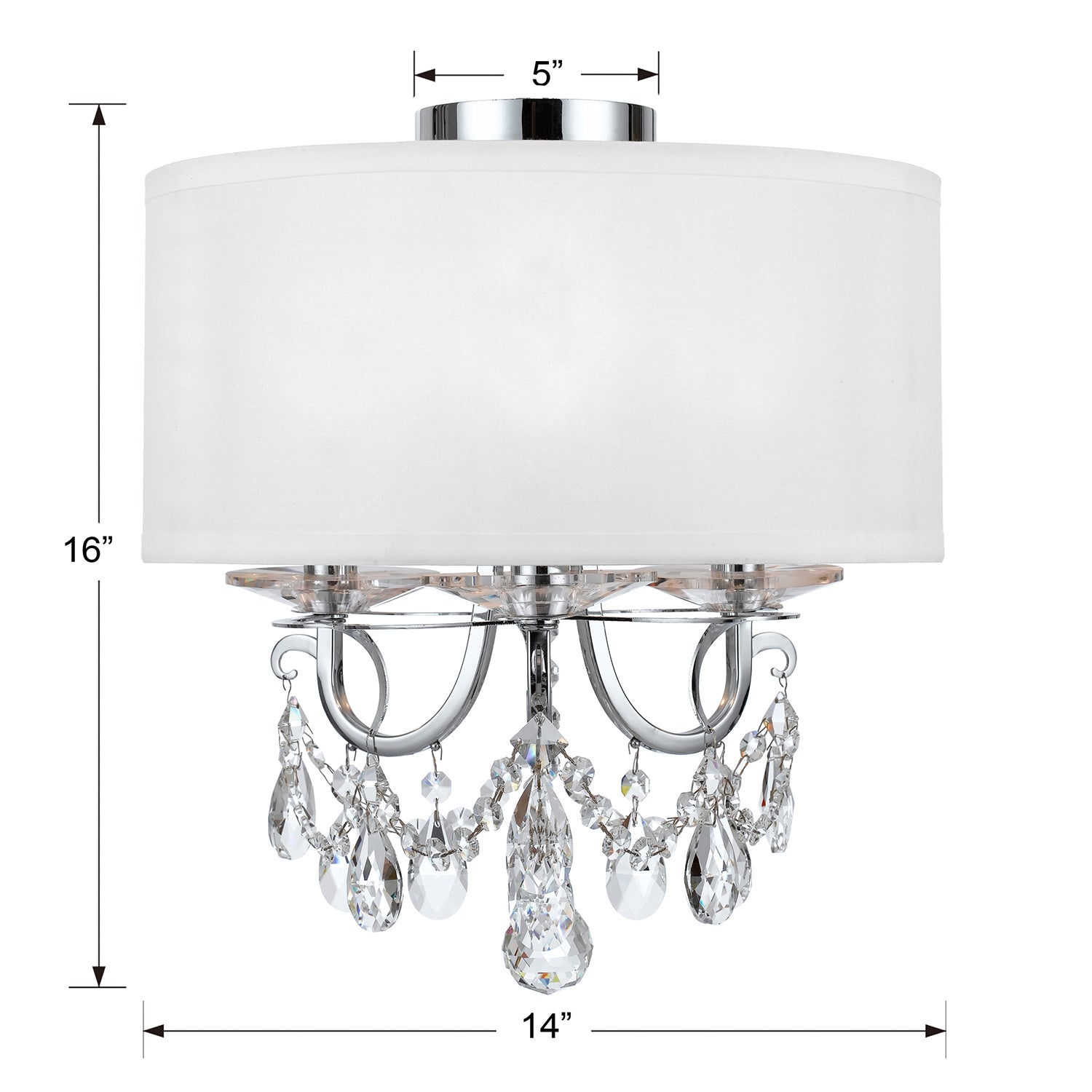 Crystorama Othello Semi Flush Ceiling Mount