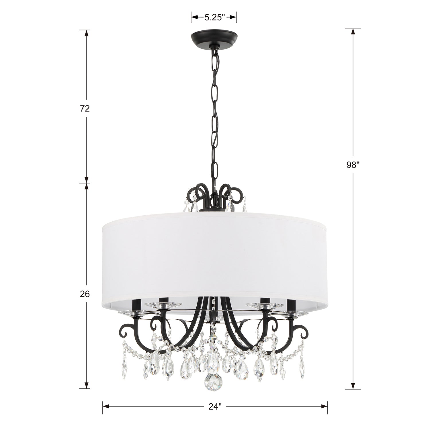 Crystorama Othello Shade 5-Light Chandelier