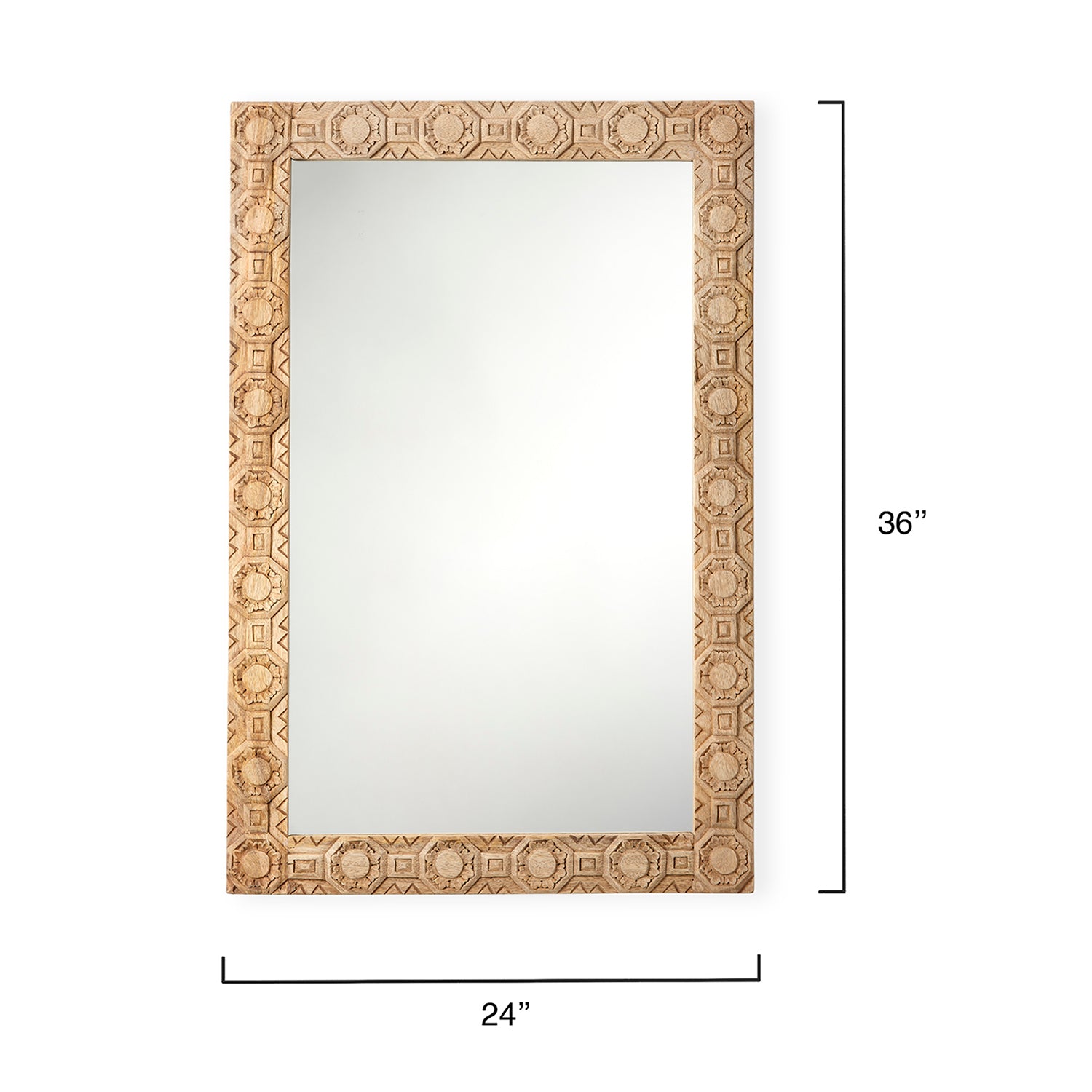 Jamie Young Relief Carved Rectangle Mirror