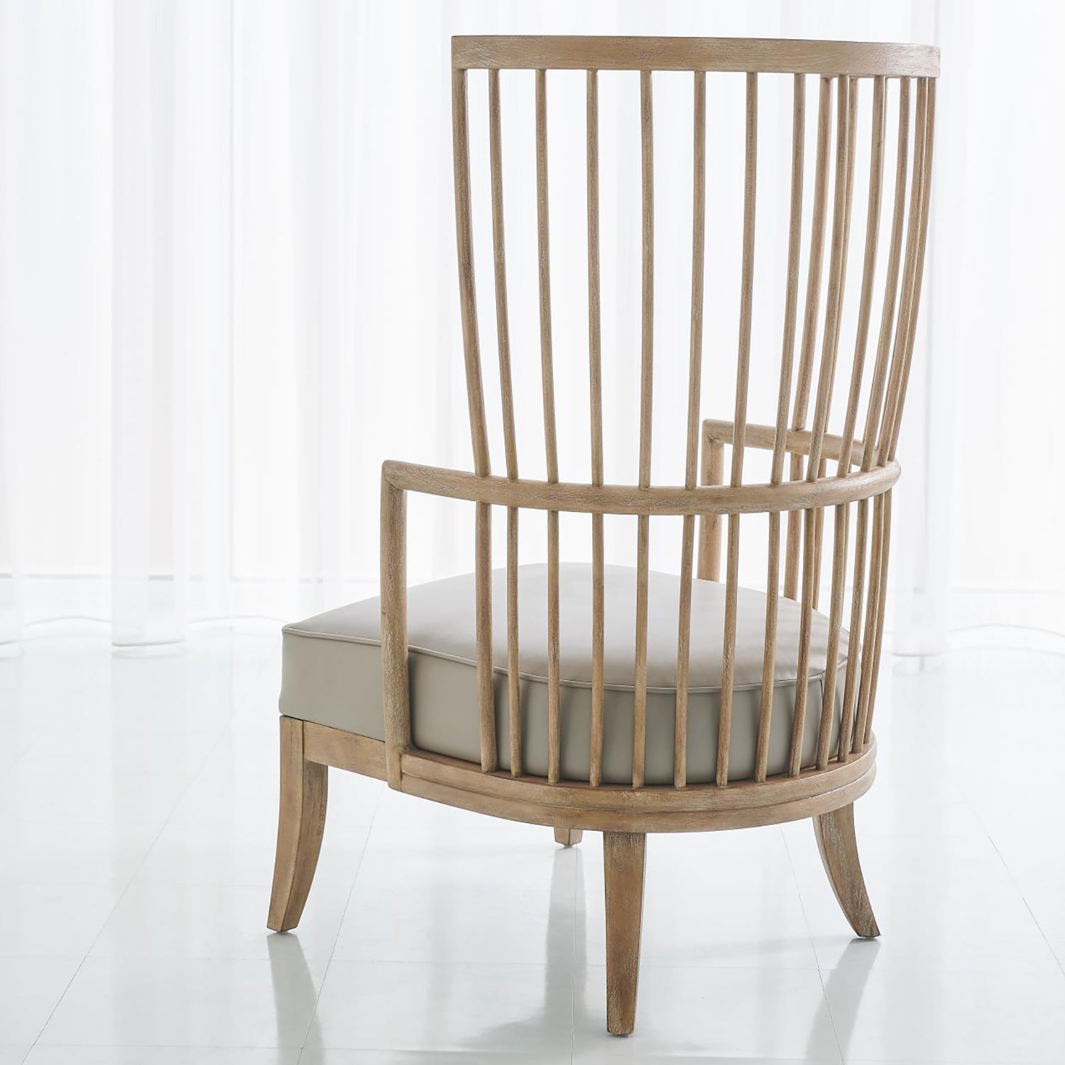 Global Views Spindle Wing Chair