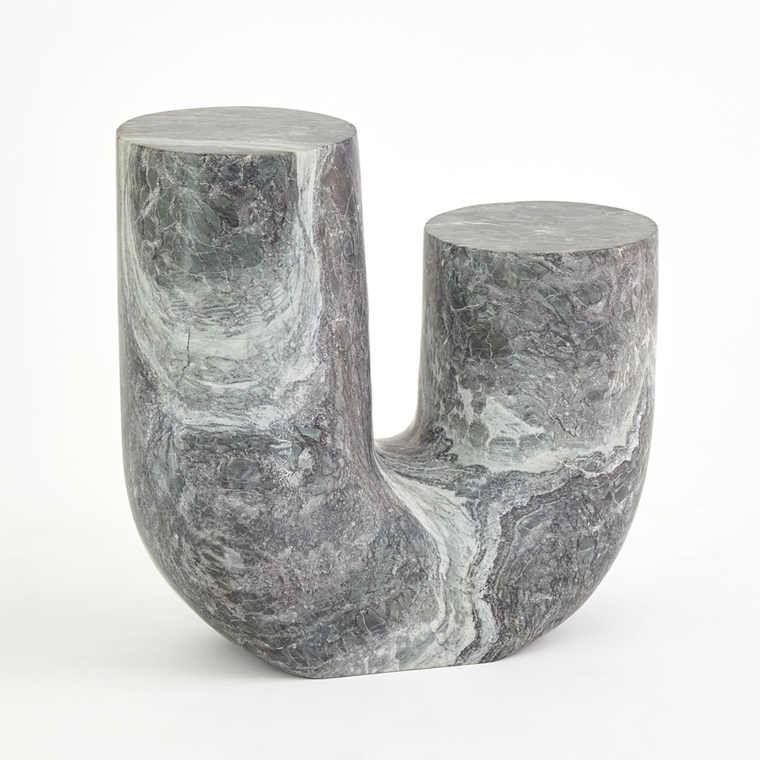 Global Views Marble Tube Accent Table