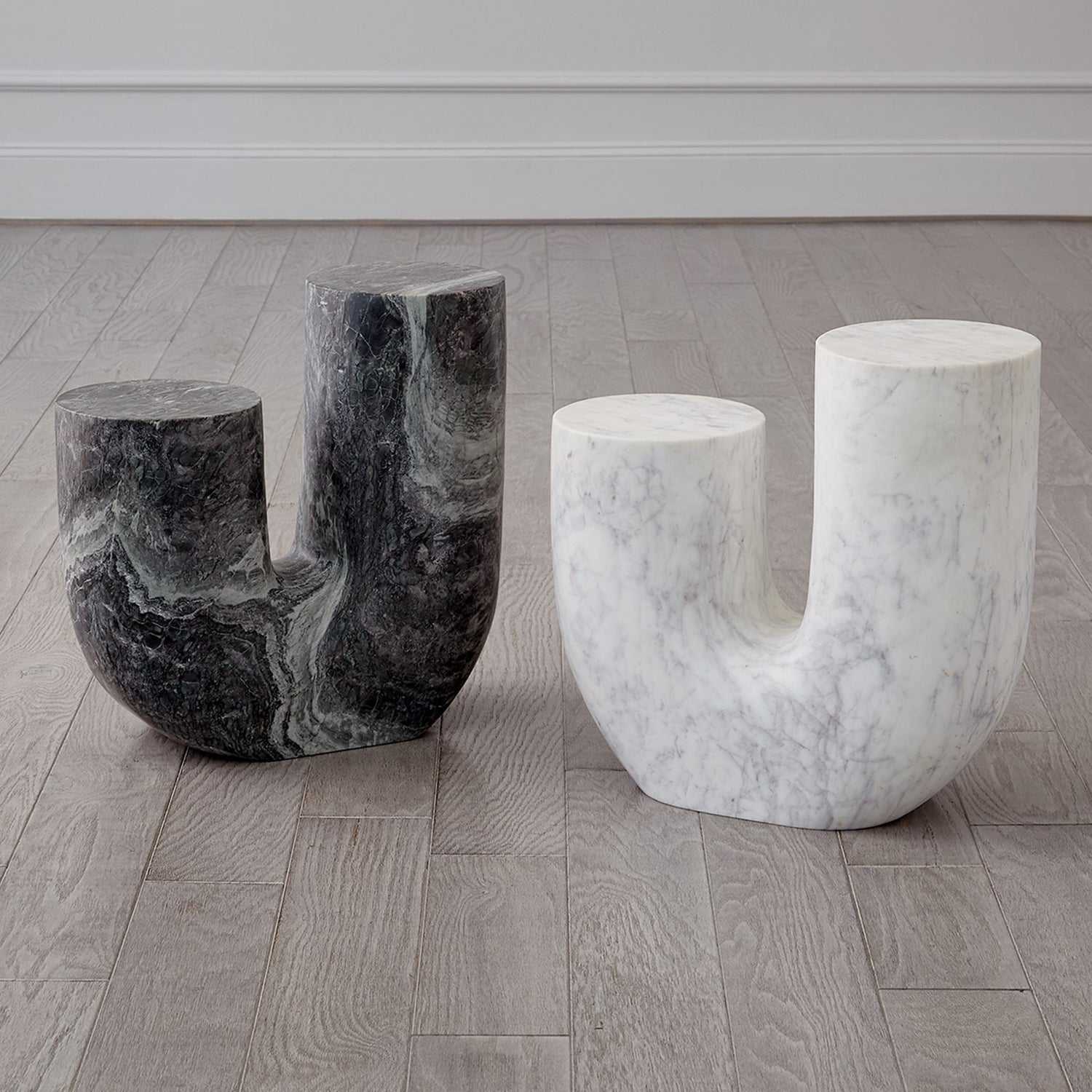 Global Views Marble Tube Accent Table