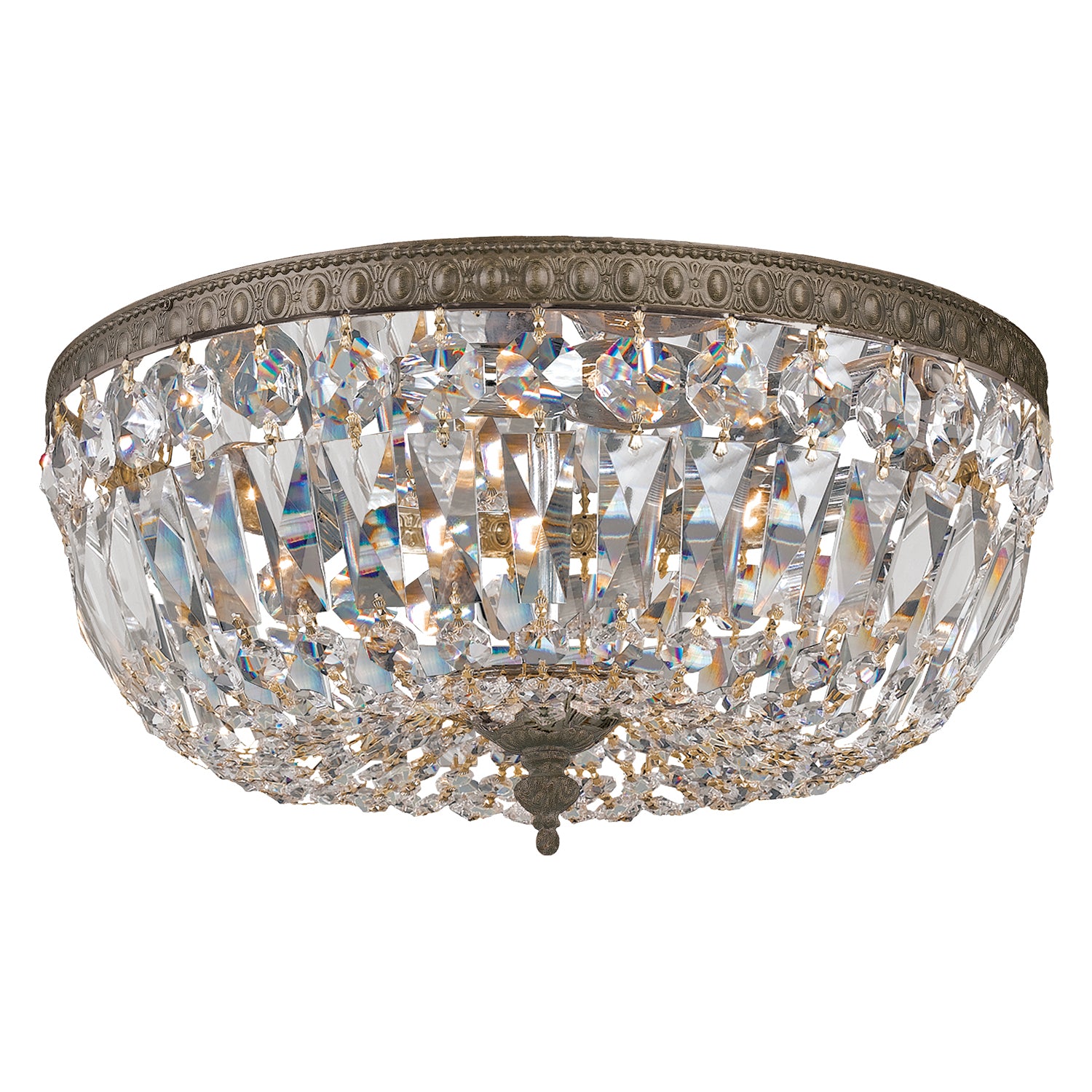 Crystorama Crystal 712 3-Light Flush Ceiling Mount