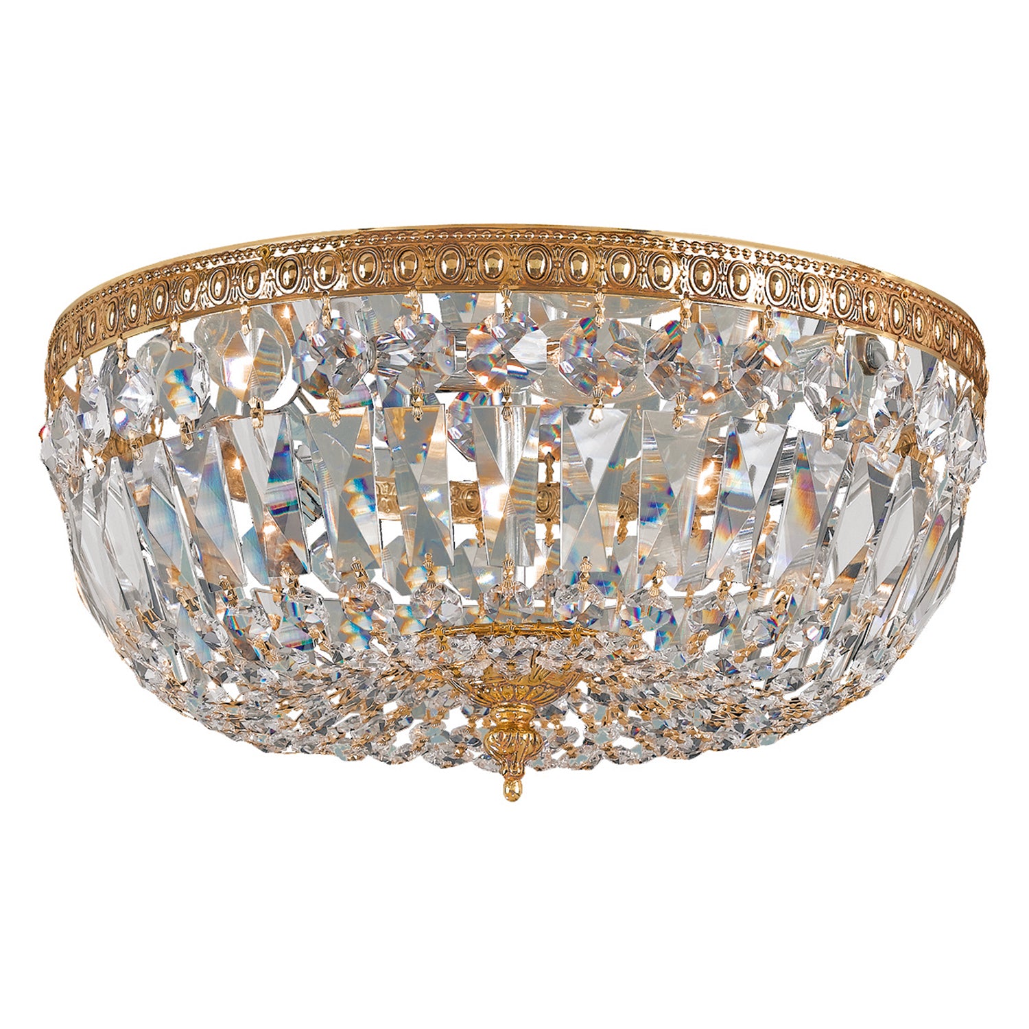 Crystorama Crystal 714 3-Light Flush Ceiling Mount