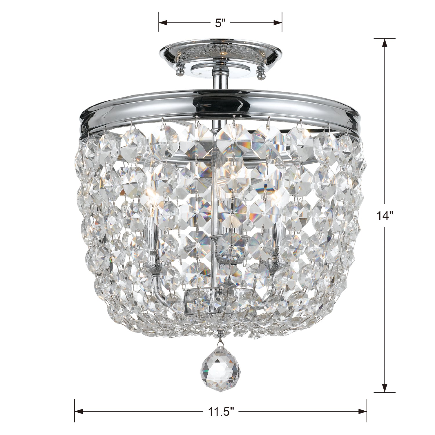 Crystorama Archer Semi Flush Ceiling Mount