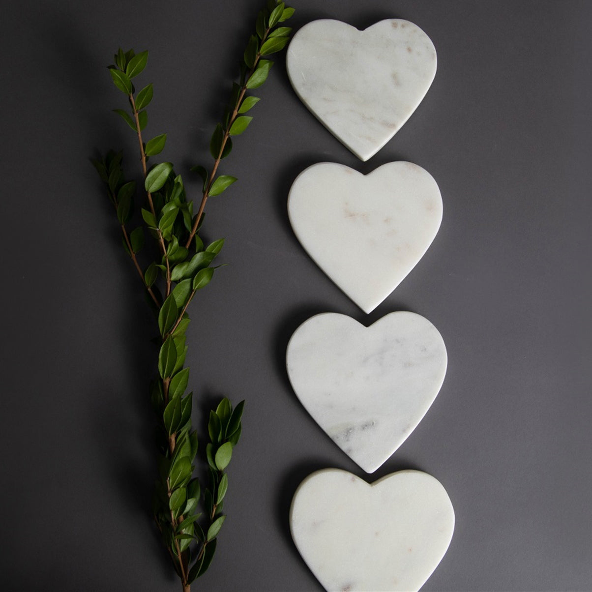 Heart Marble Coaster Set of 4