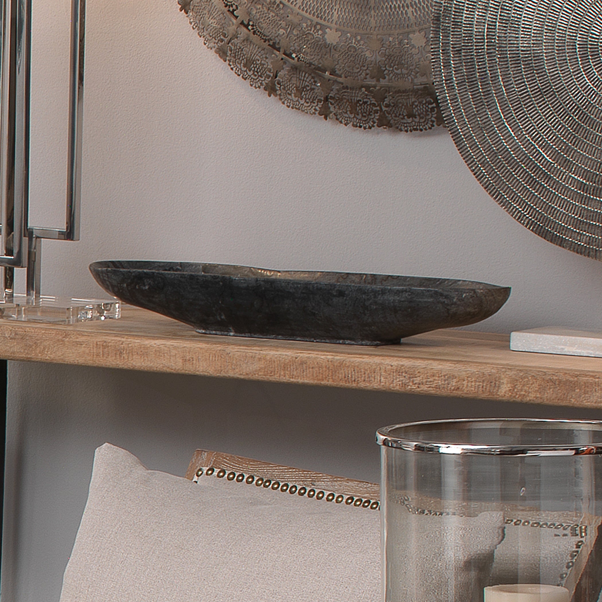 Jamie Young Long Oval Marble Bowl