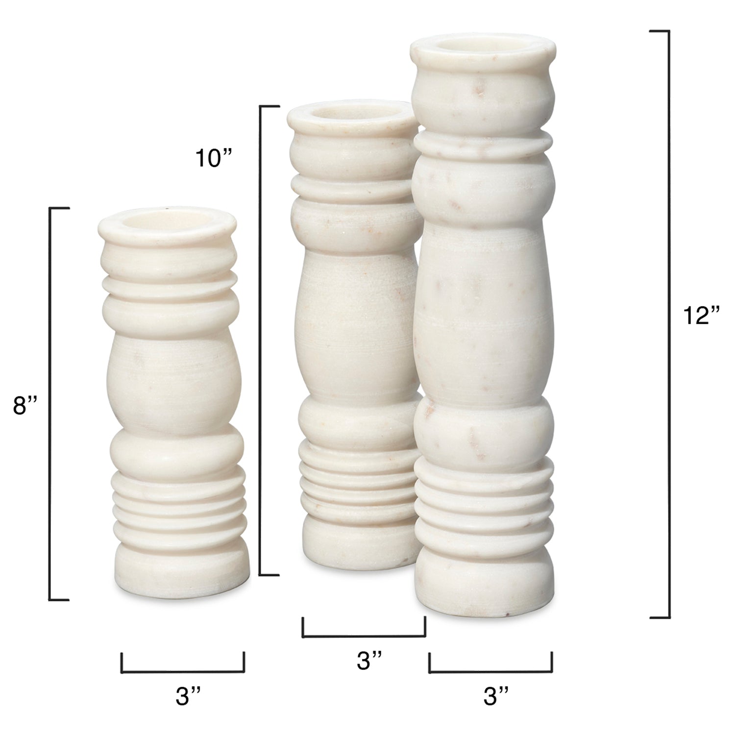 Jamie Young Monument Candlestick Set of 3