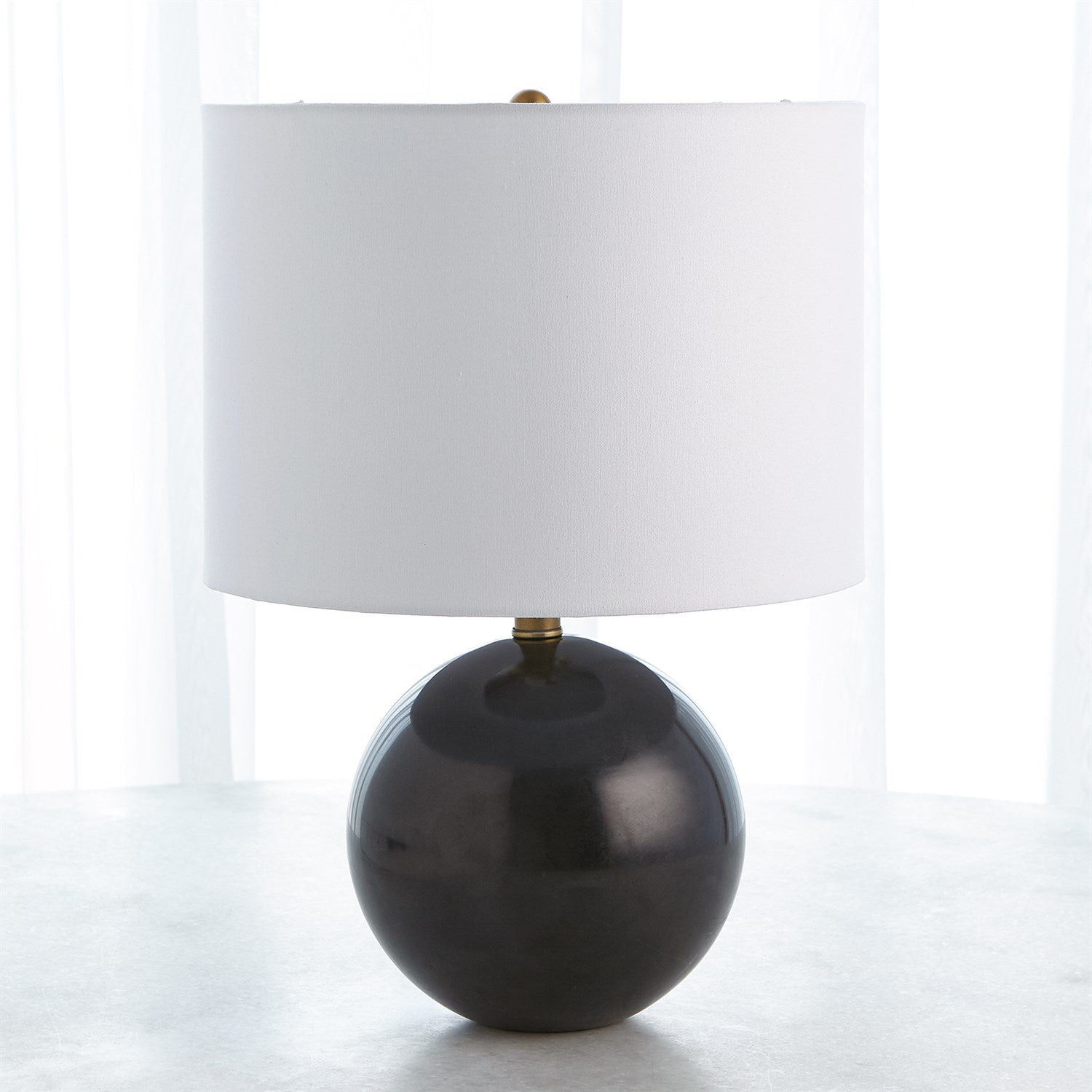 Global Views Marble Sphere Table Lamp