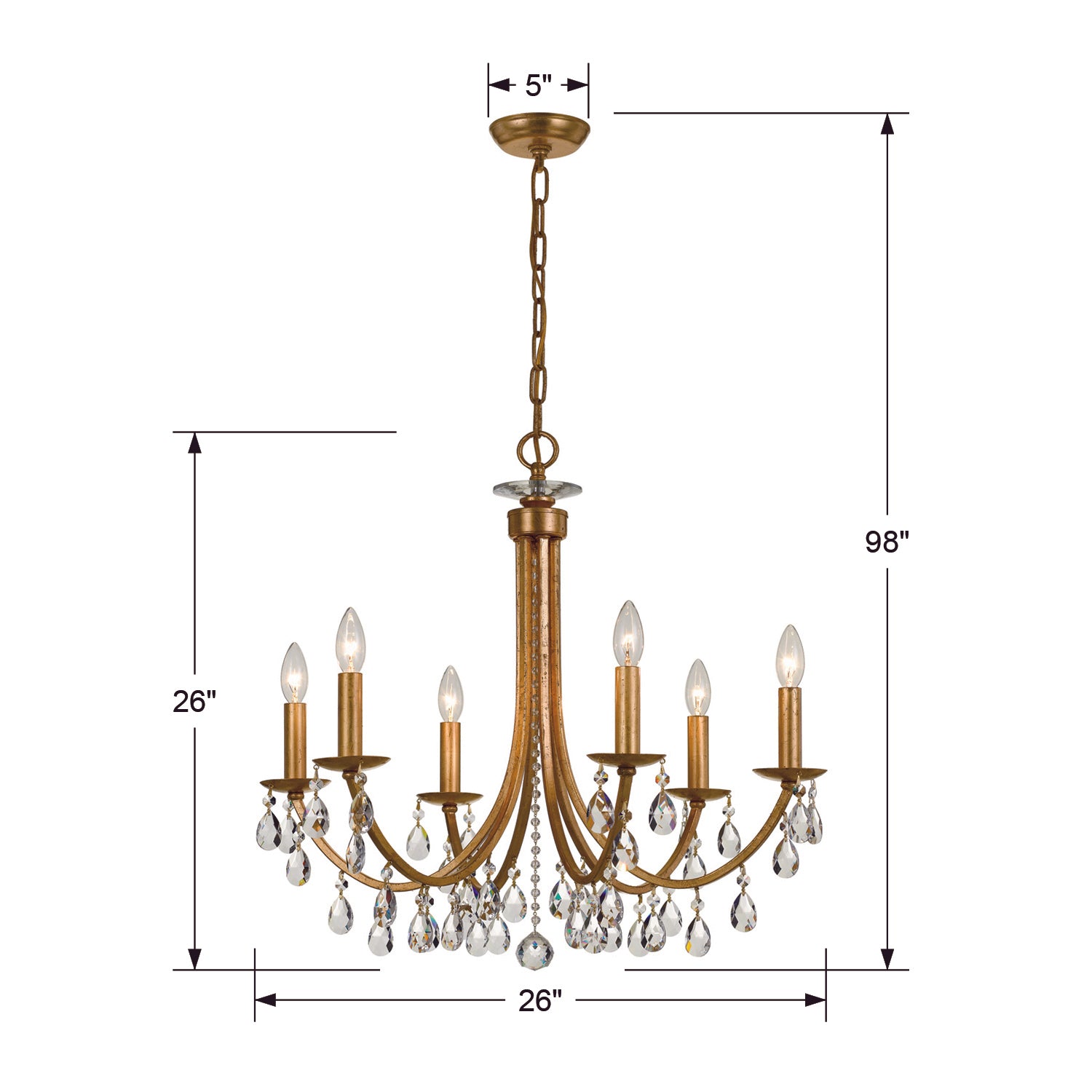 Crystorama Bridgehampton 6-Light Chandelier