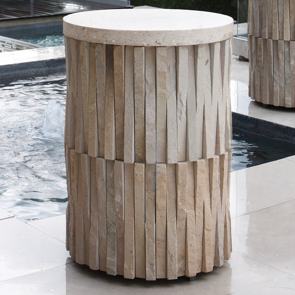 Global Views Teeter Totter Indoor/Outdoor Accent Table Paynes Gray