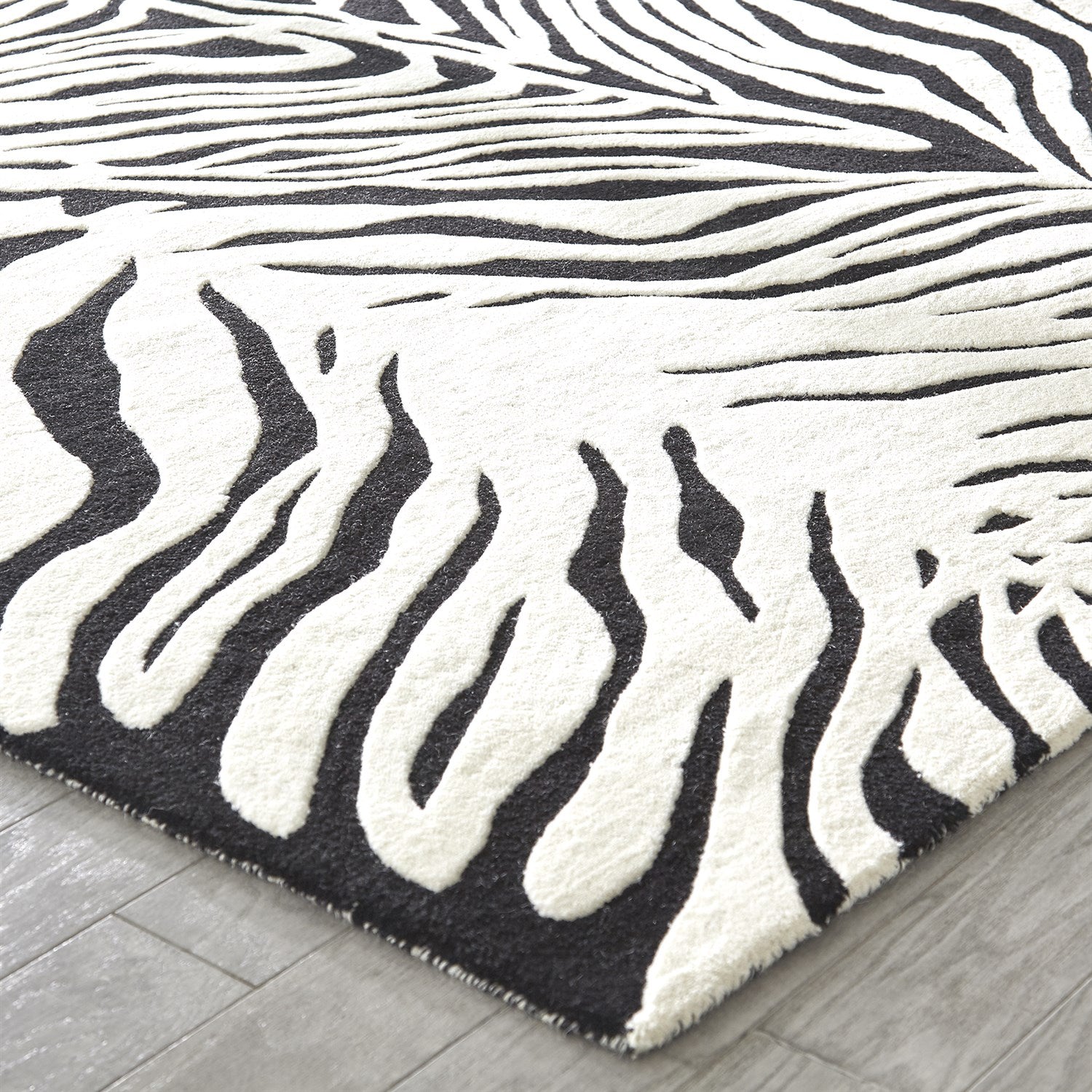 Global Views Zebra Wool Rug