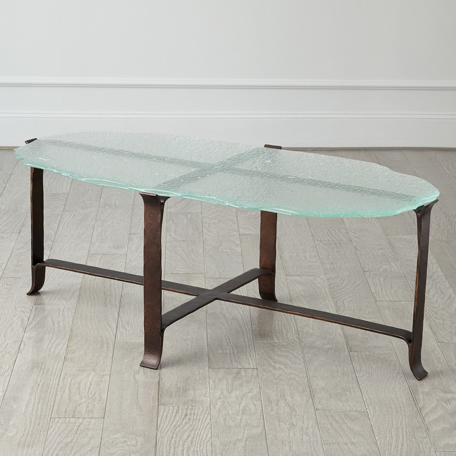 Global Views Melting Glass Cocktail Table