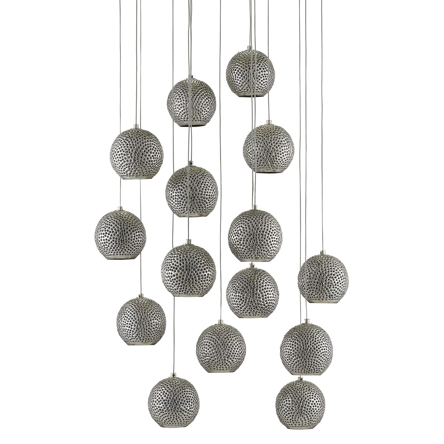 Currey & Co Giro Round 15-Light Multi-Drop Pendant