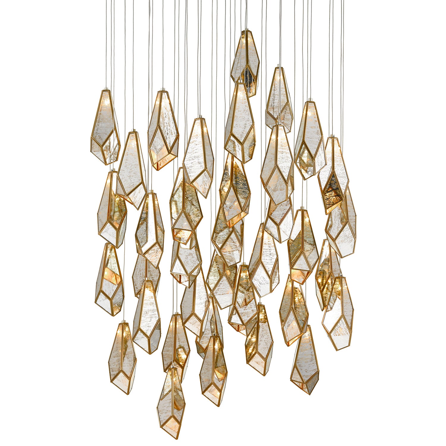 Currey & Co Glace 36-Light Multi-Drop Pendant