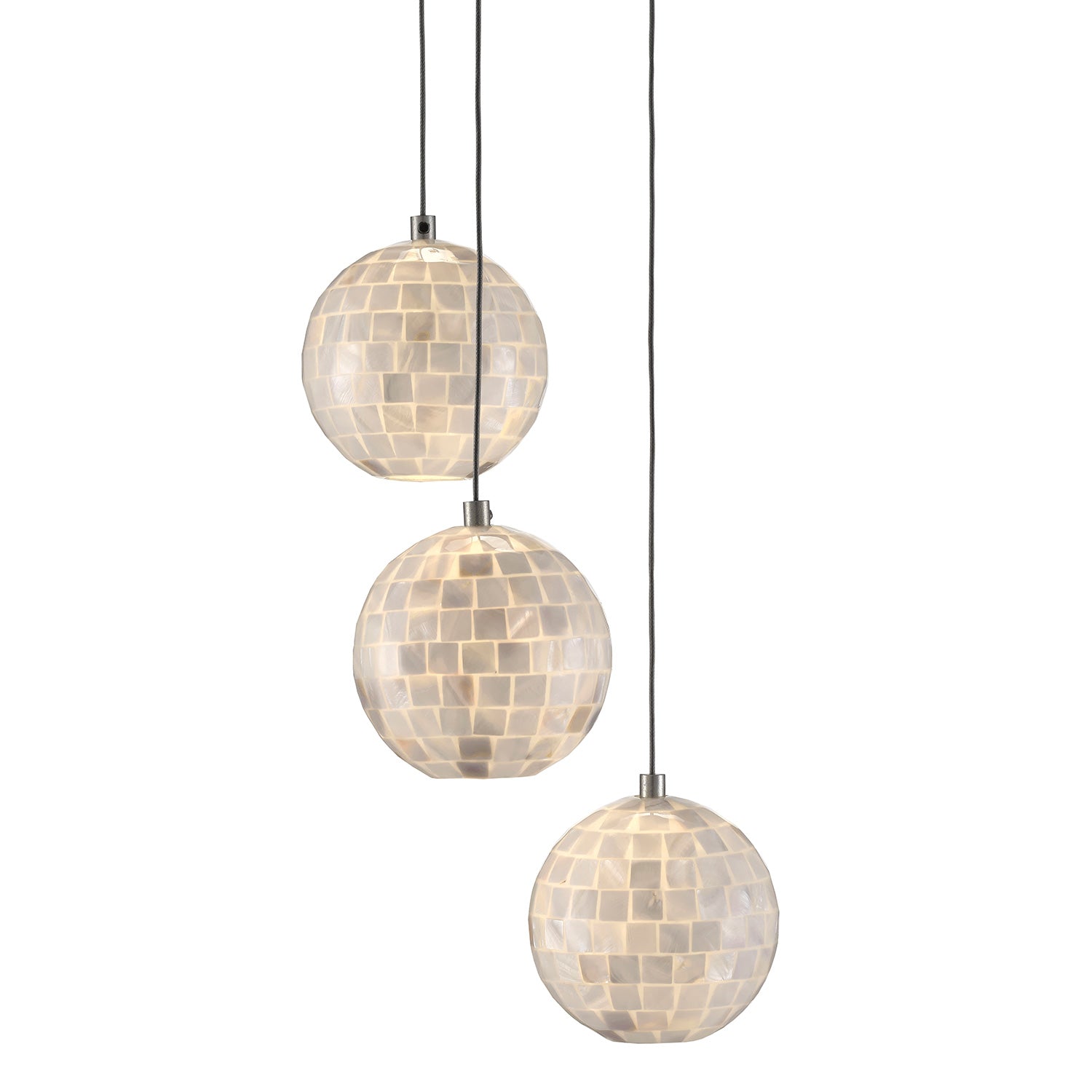 Currey & Co Finhorn 3-Light Multi-Drop Pendant