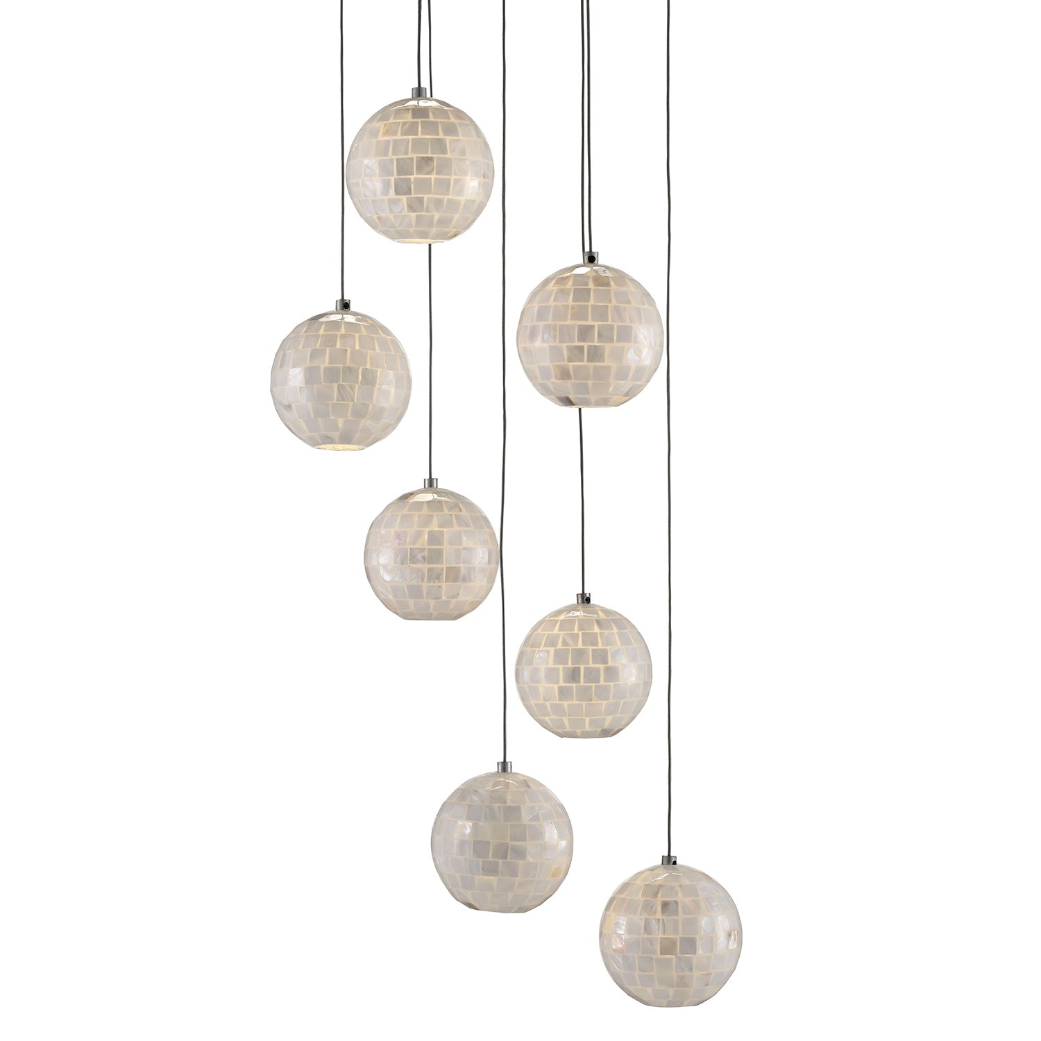 Currey & Co Finhorn 7-Light Multi-Drop Pendant