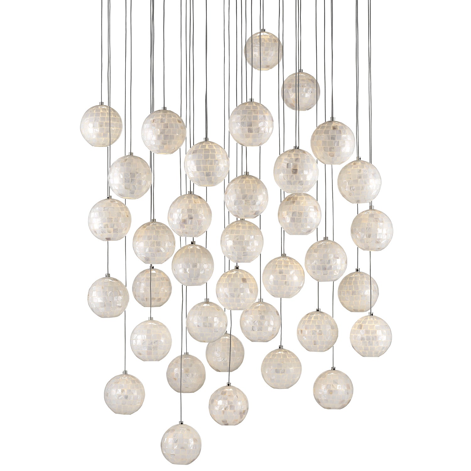 Currey & Co Finhorn 36-Light Multi-Drop Pendant