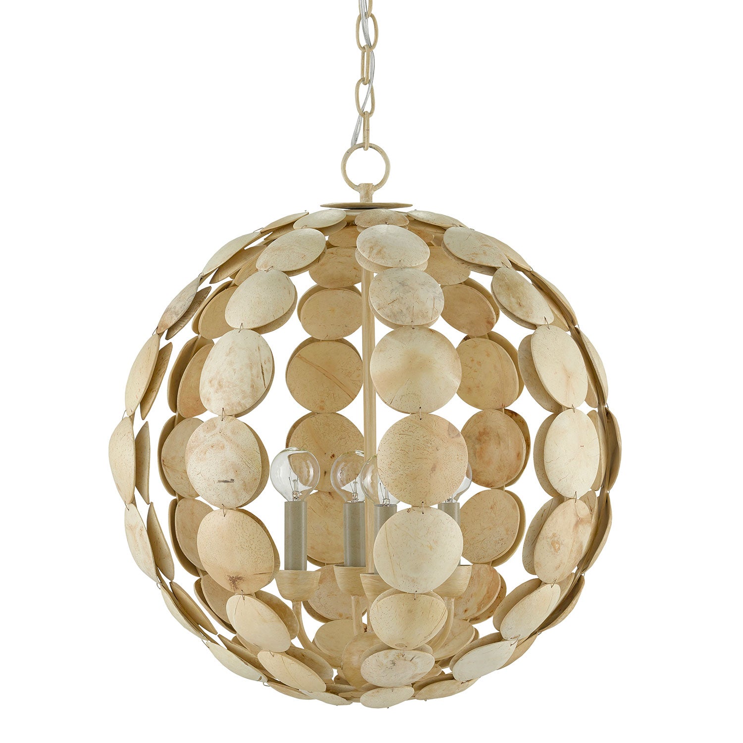 Currey & Co Tartufo Coco Shell Chandelier