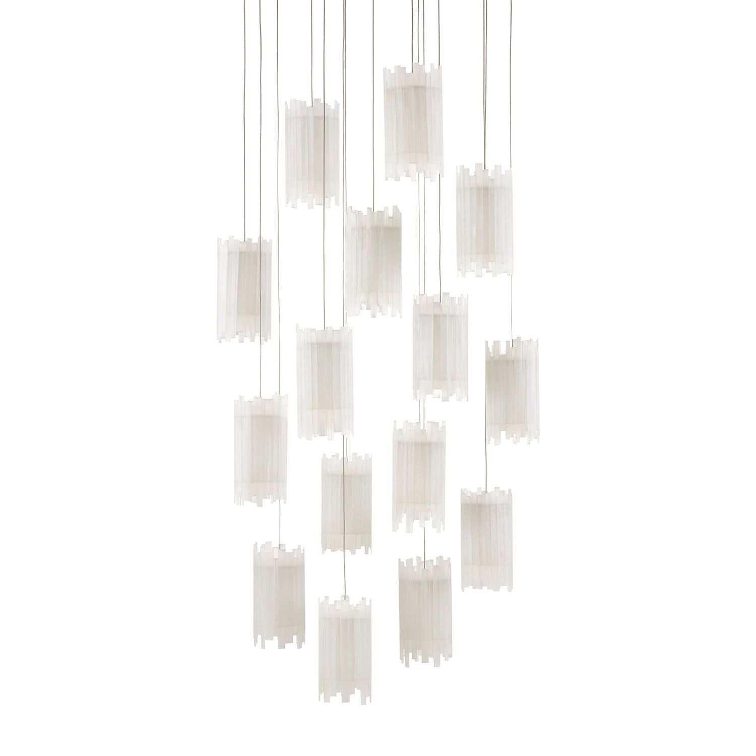 Currey & Co Escenia Round 15-Light Multi-Drop Pendant