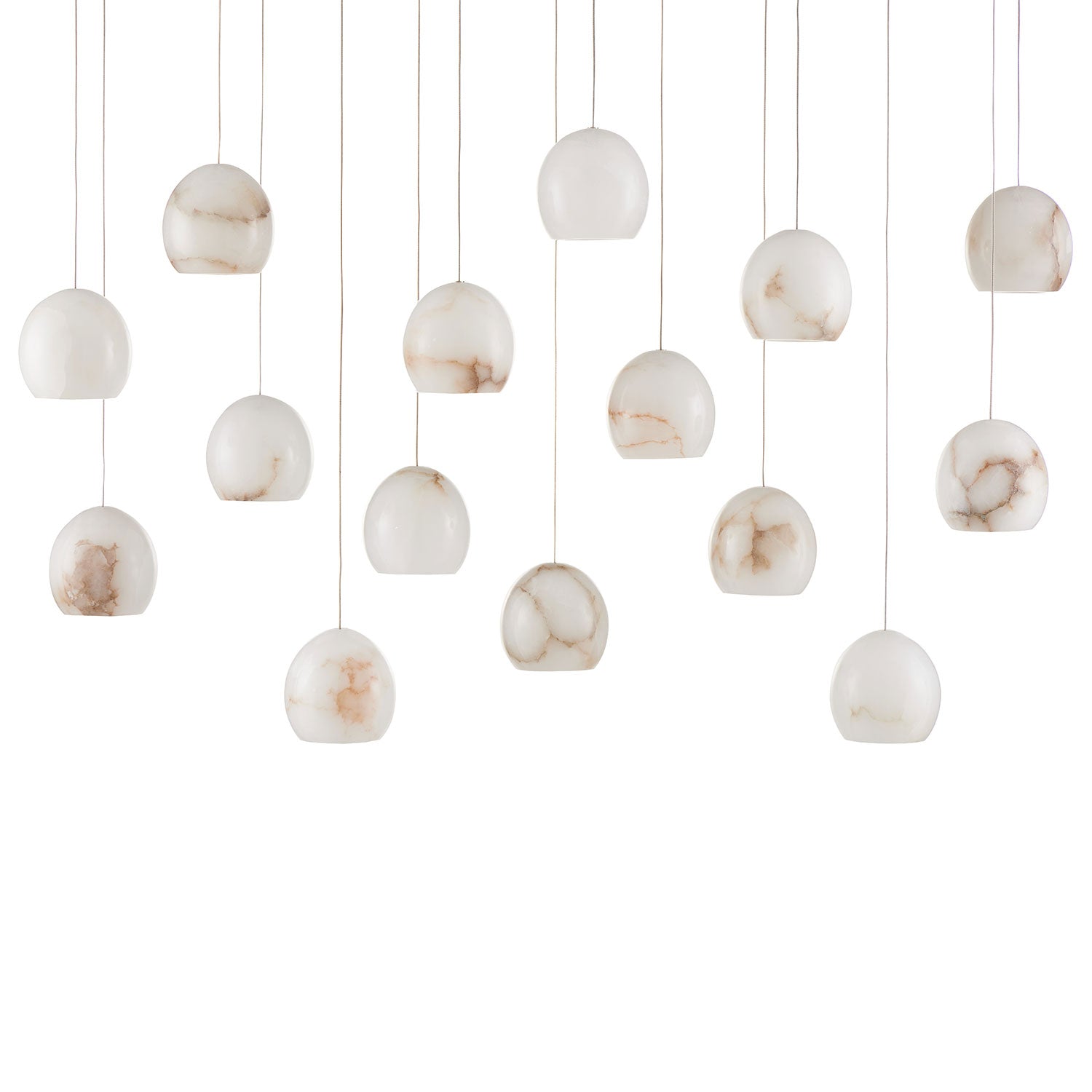 Currey & Co Lazio Rectangular 15-Light Multi-Drop Pendant