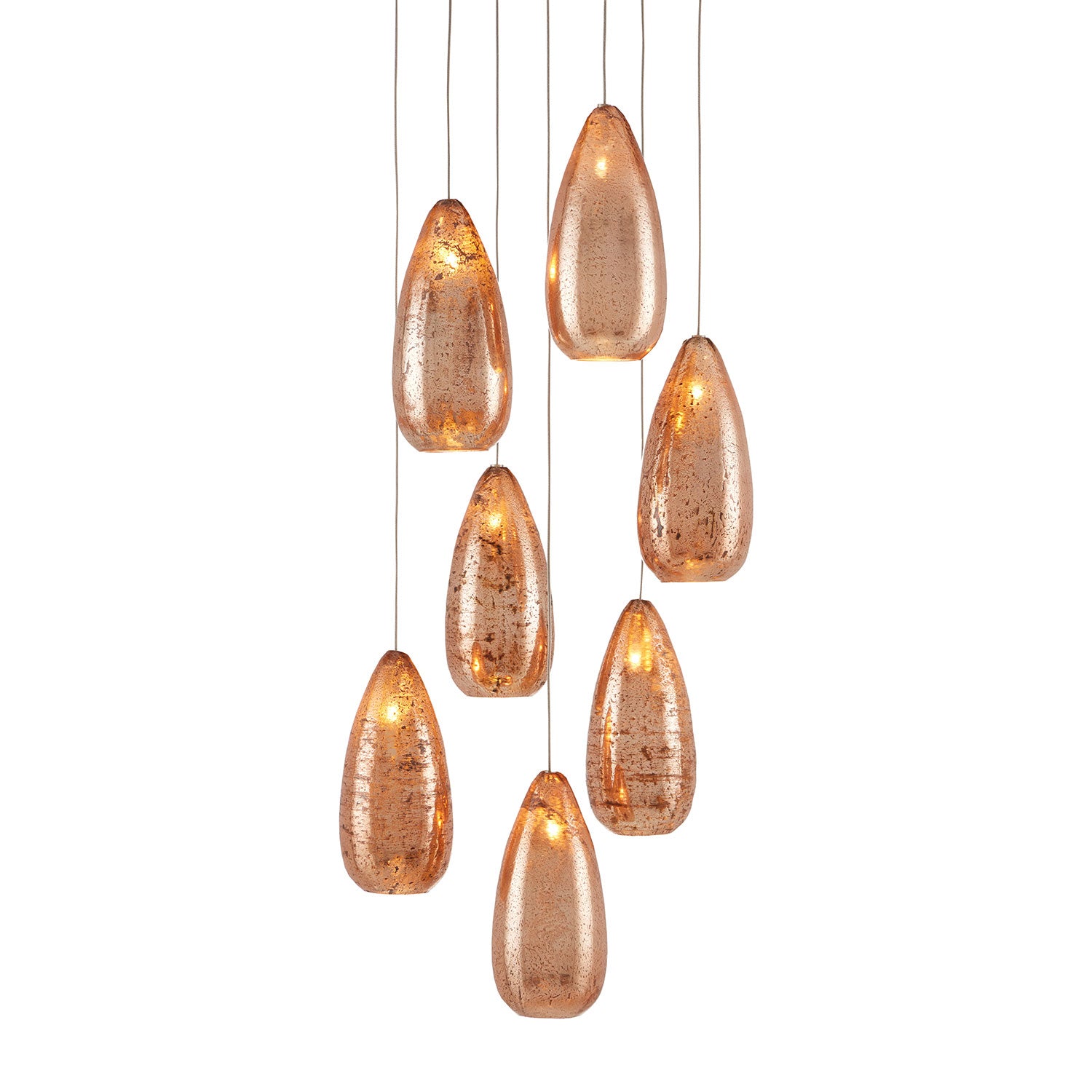 Currey & Co Rame 7-Light Multi-Drop Pendant