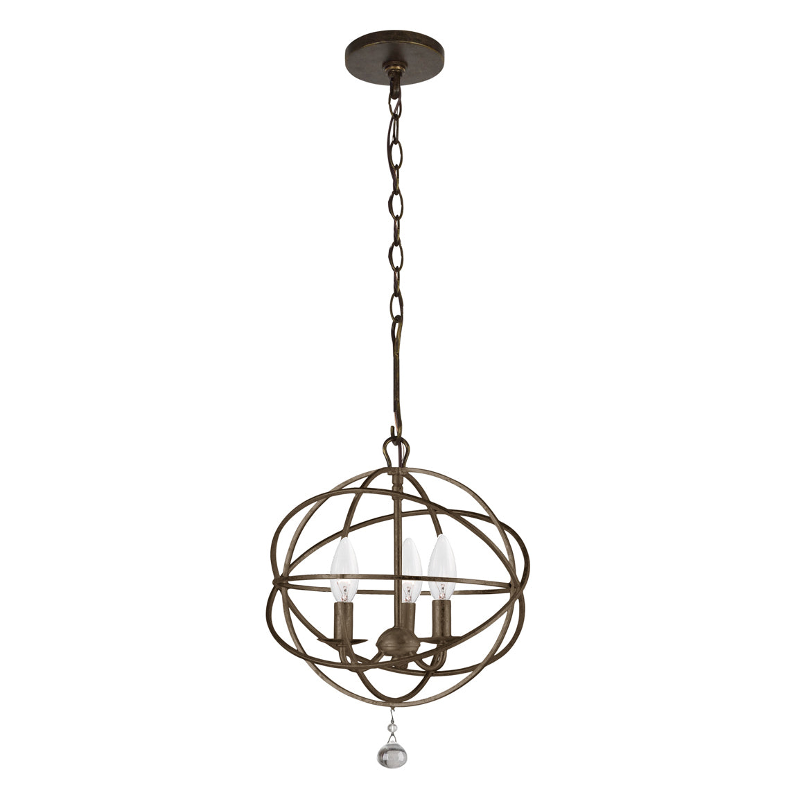 Crystorama Solaris 3-Light Mini Chandelier