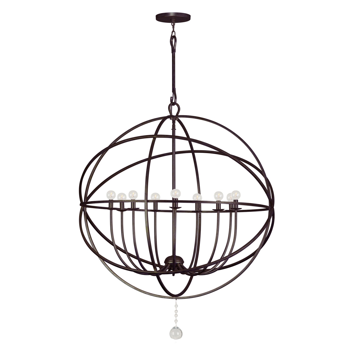 Crystorama Solaris 9-Light Sphere Chandelier
