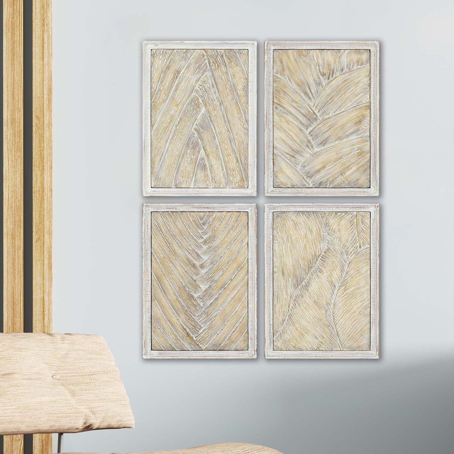 Palm Fronds Framed Art Set of 4