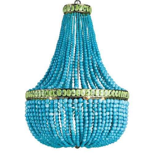 Currey & Co Hedy Turquoise Chandelier - Final Sale