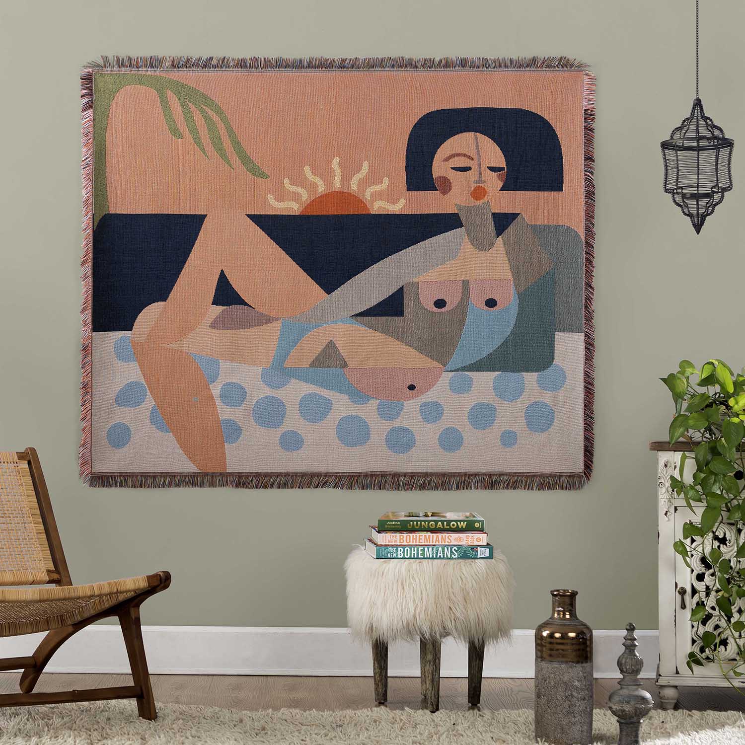 Justina Blakeney Nude Beach Throw Blanket