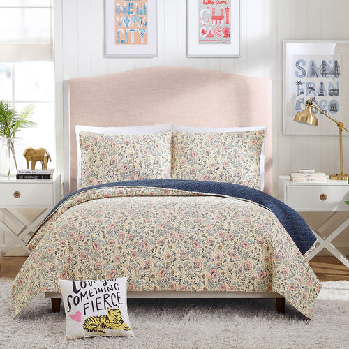 Hello Lucky Provencal Poppies Quilt Set