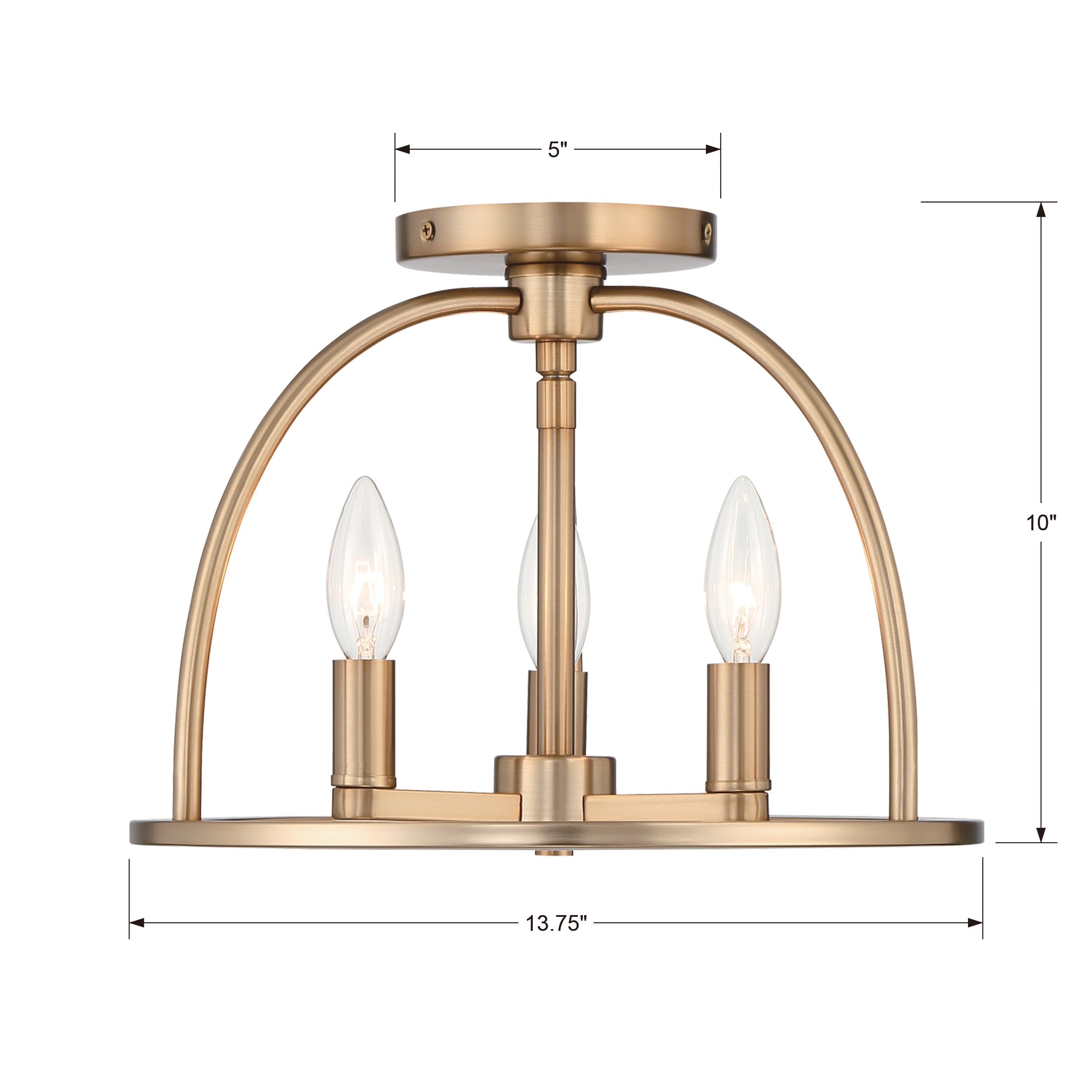 Crystorama Abbott Semi Flush Ceiling Mount