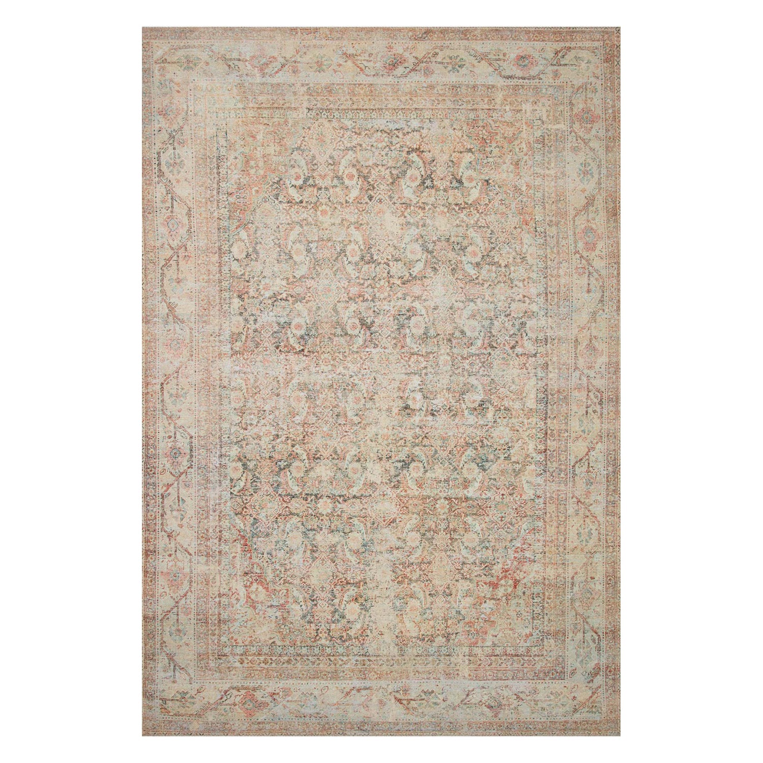 Loloi Adrian Natural/Apricot Power Loomed Rug