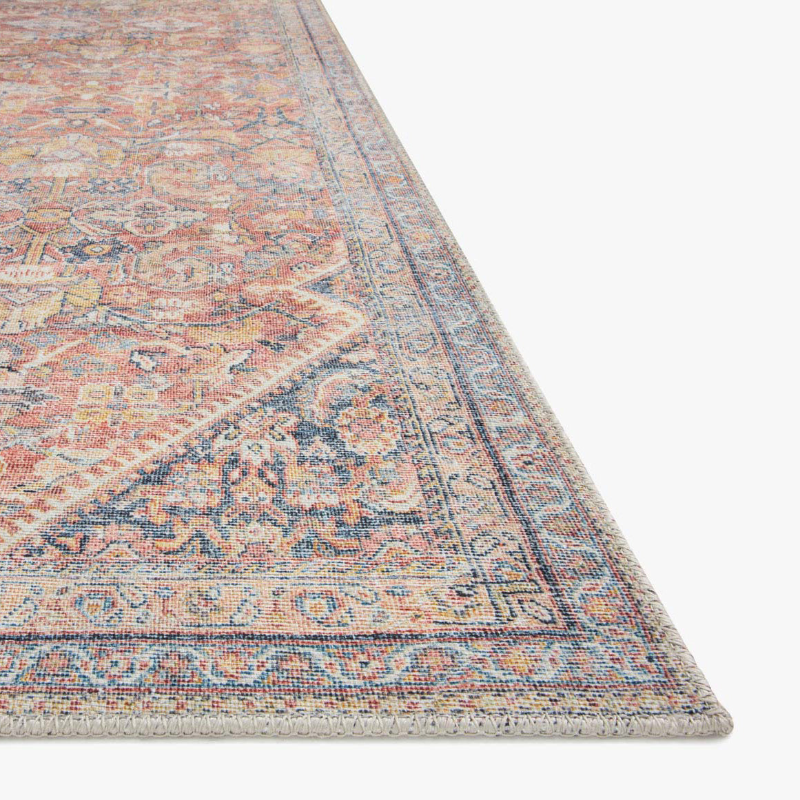 Loloi Adrian Rust/Denim Power Loomed Rug