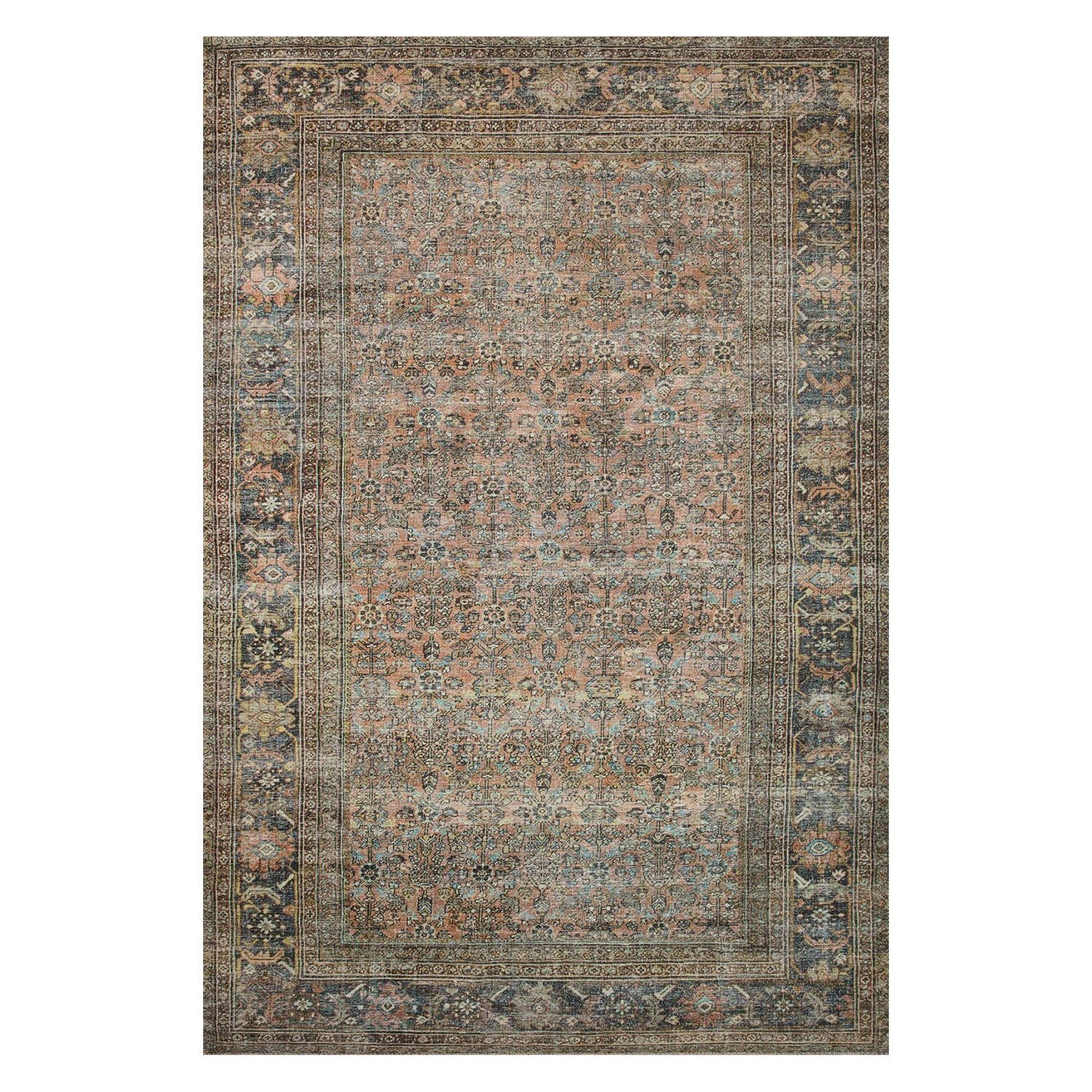 Loloi Adrian Terracotta/Multi Power Loomed Rug