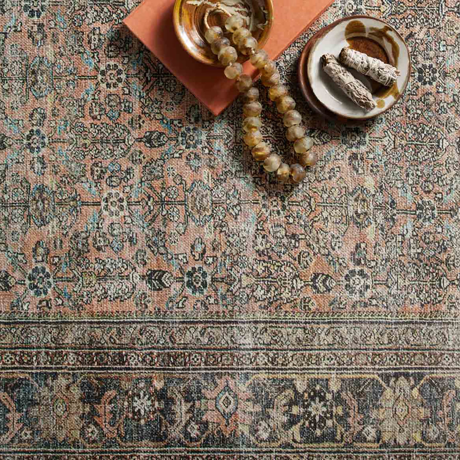 Loloi Adrian Terracotta/Multi Power Loomed Rug | Paynes Gray
