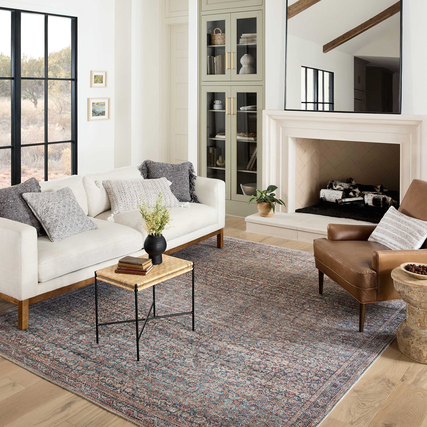 Loloi Adrian Denim/Multi Power Loomed Rug