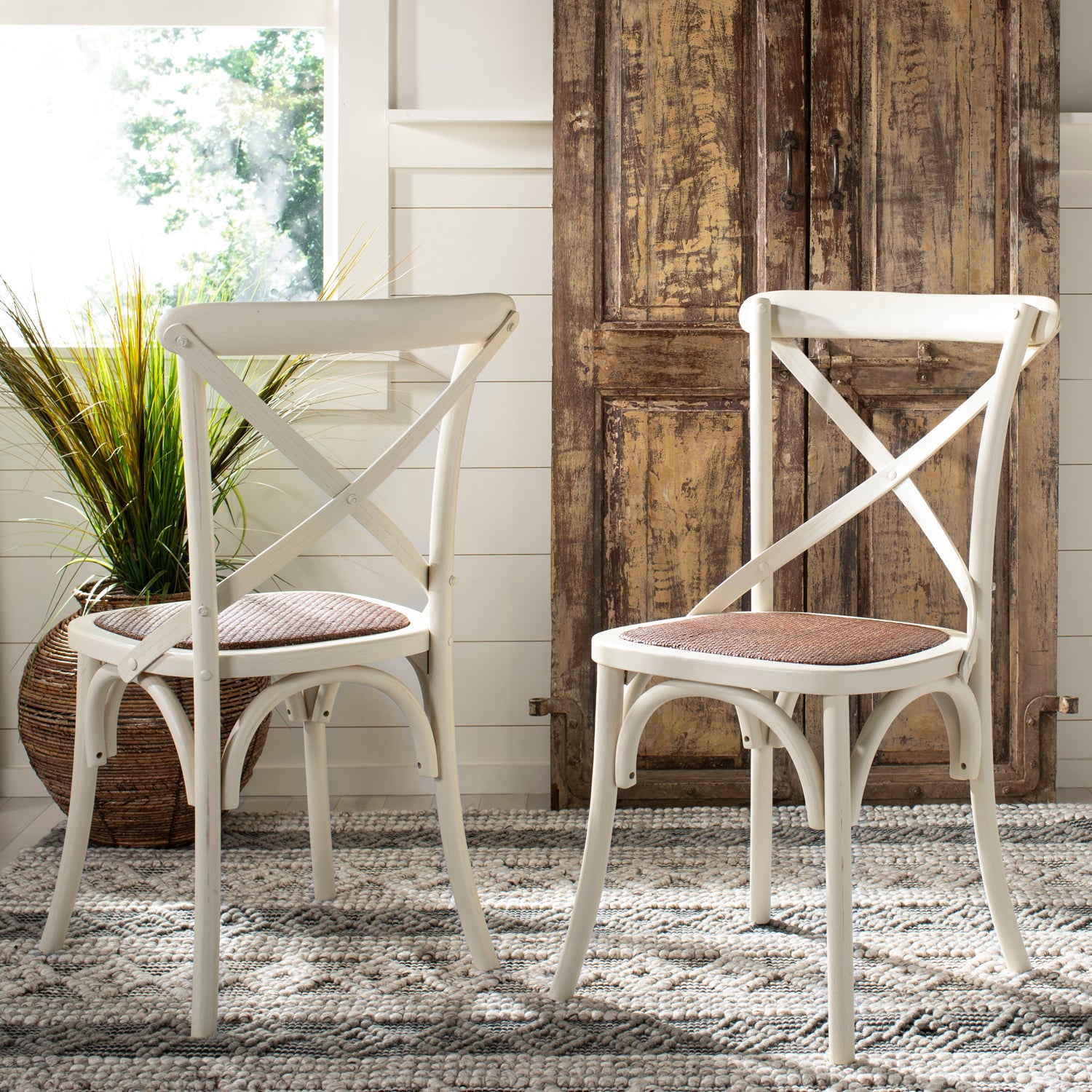 Oak Hill X-Back Dining Chair Set of 2