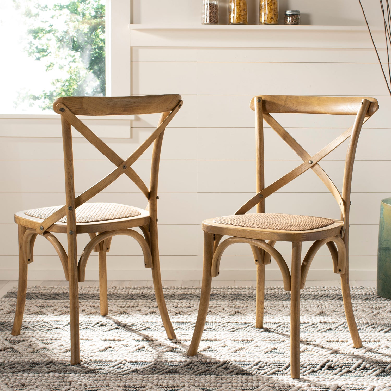 Oak Hill X-Back Dining Chair Set of 2