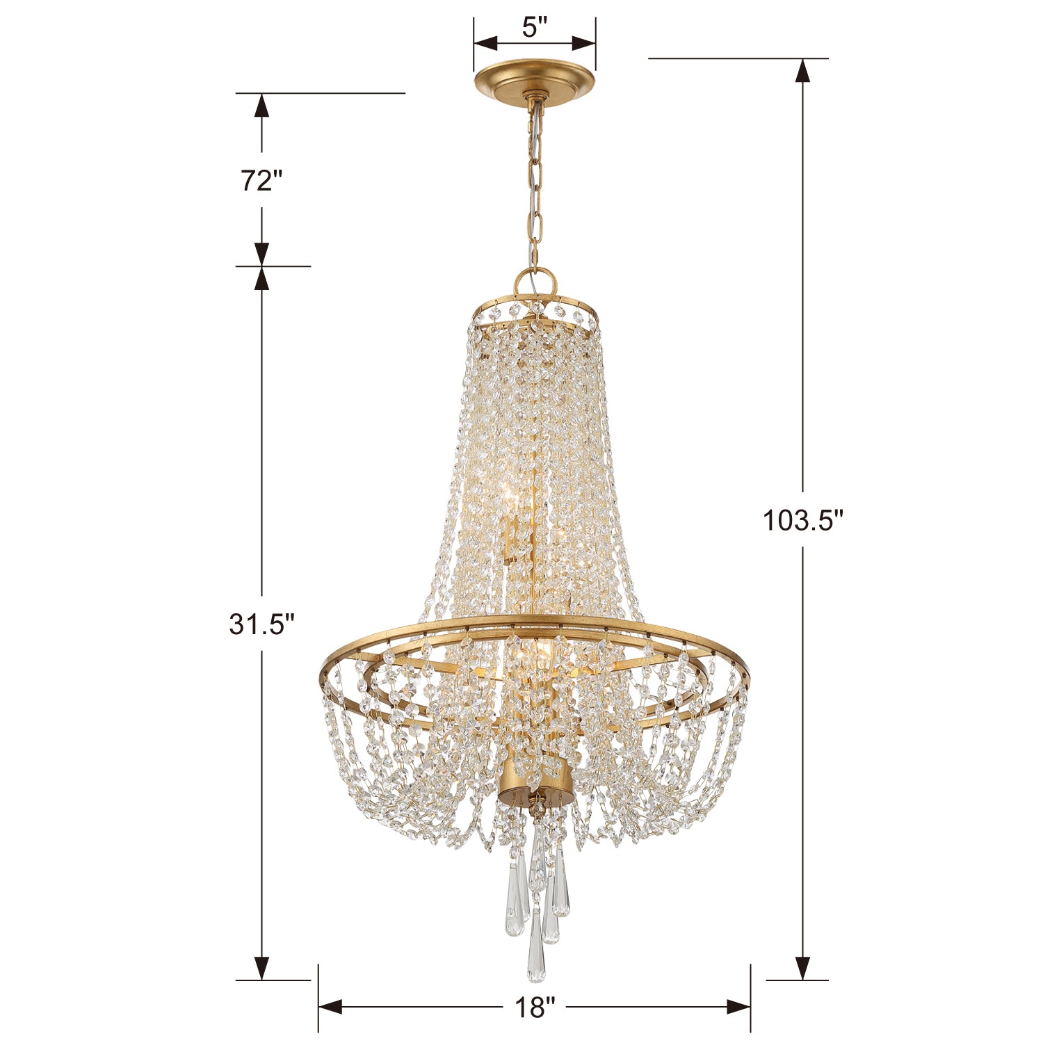 Crystorama Arcadia 4-Light Chandelier