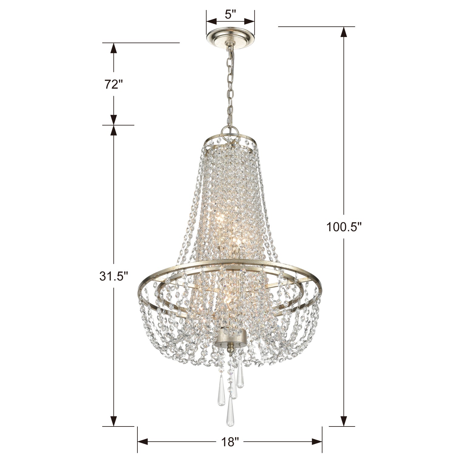 Crystorama Arcadia 4-Light Chandelier